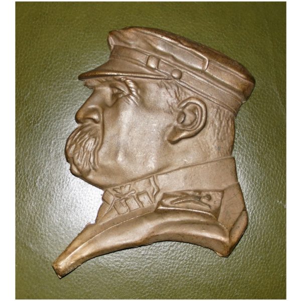 Józef Piłsudski - płaskorzeźba z brązu